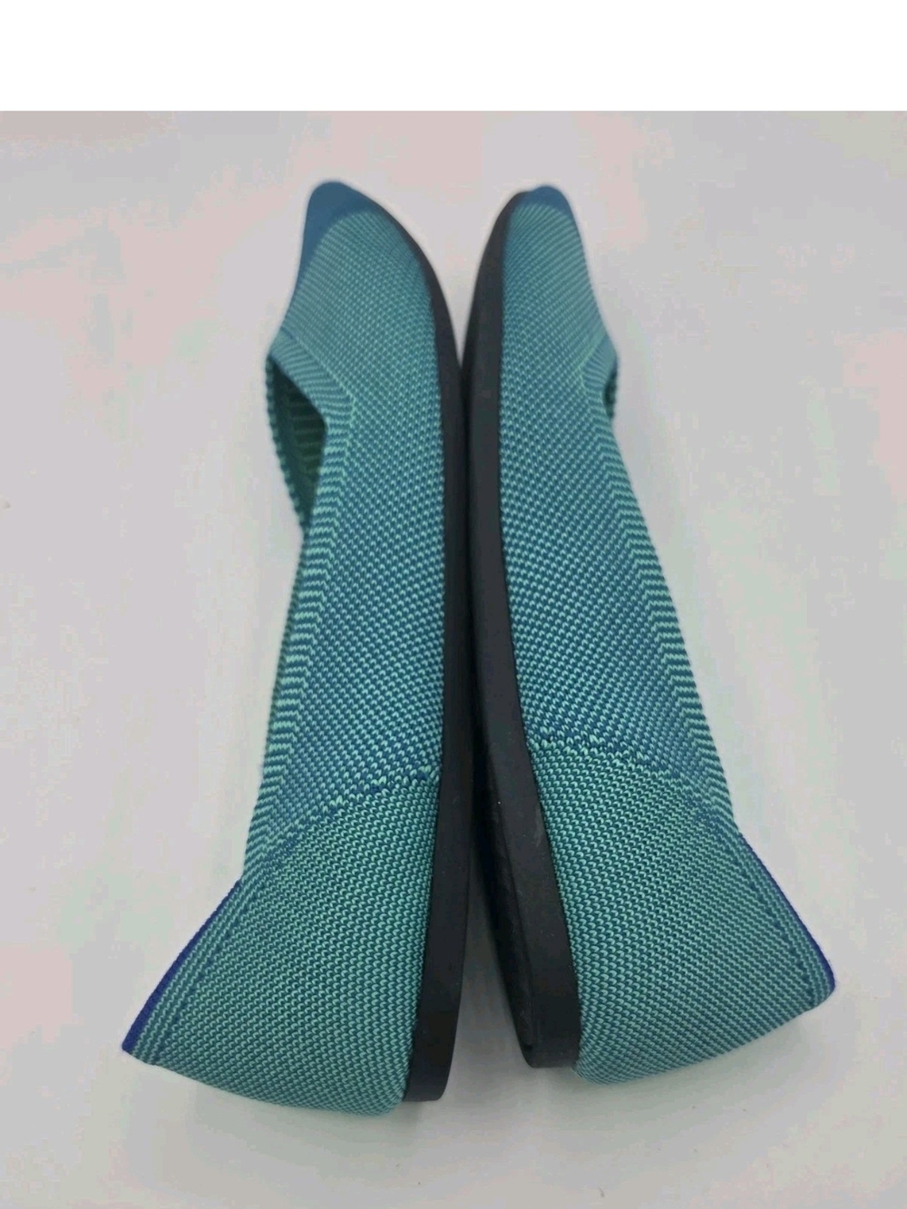Rothy’s The Point Calypso Blue Jade Knit Flats Size 8.5 Retired Limited Edition - Picture 7 of 14